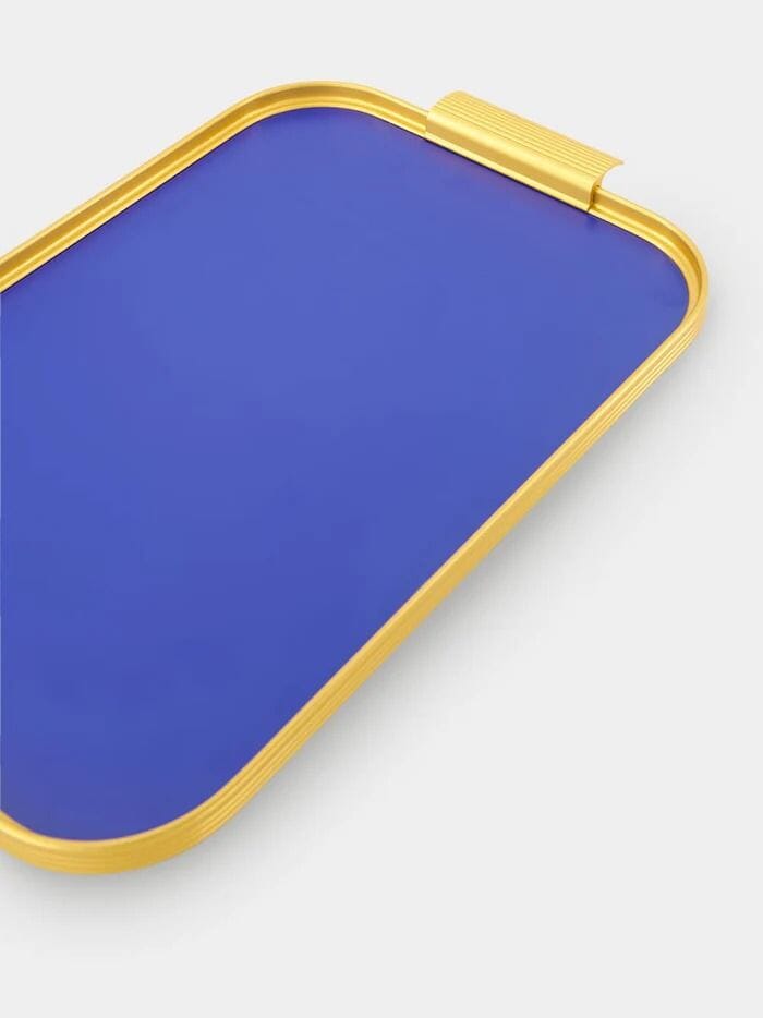 Blue S16 Ribbed Tray