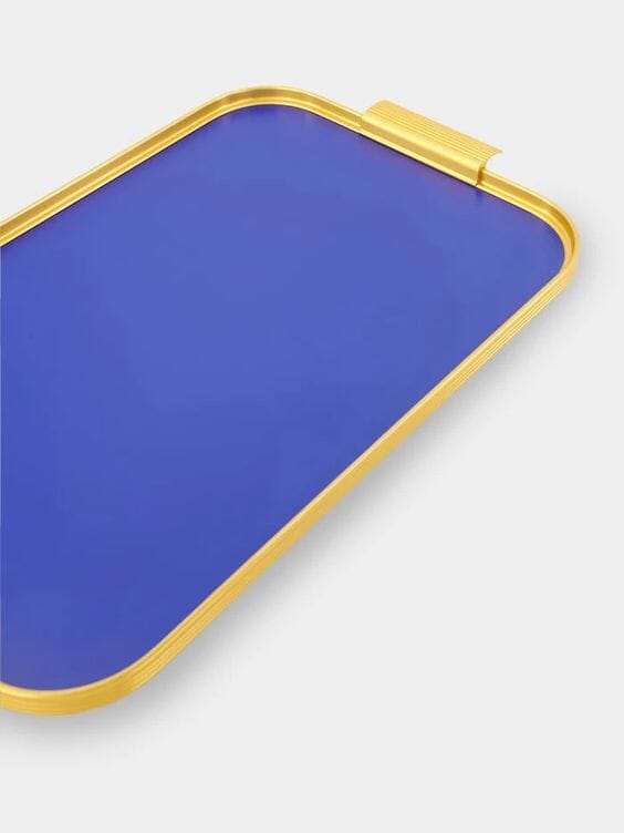 Blue S18 Ribbed Tray