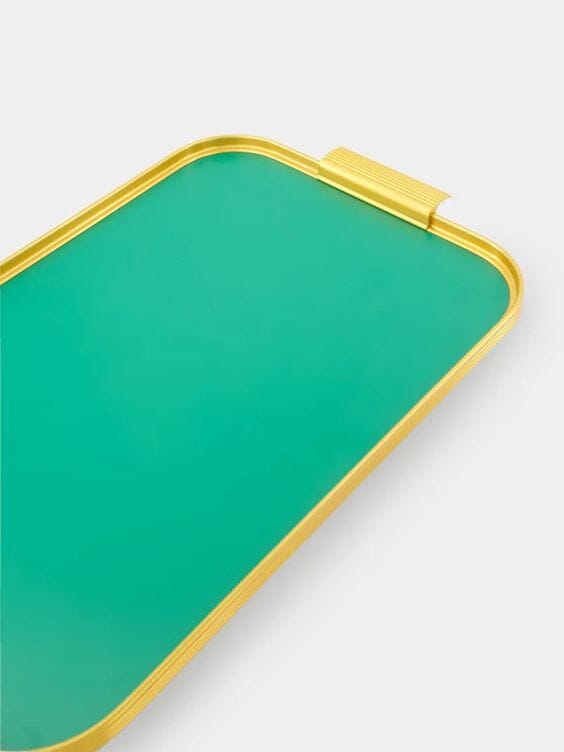 Green S18 Ribbed Tray