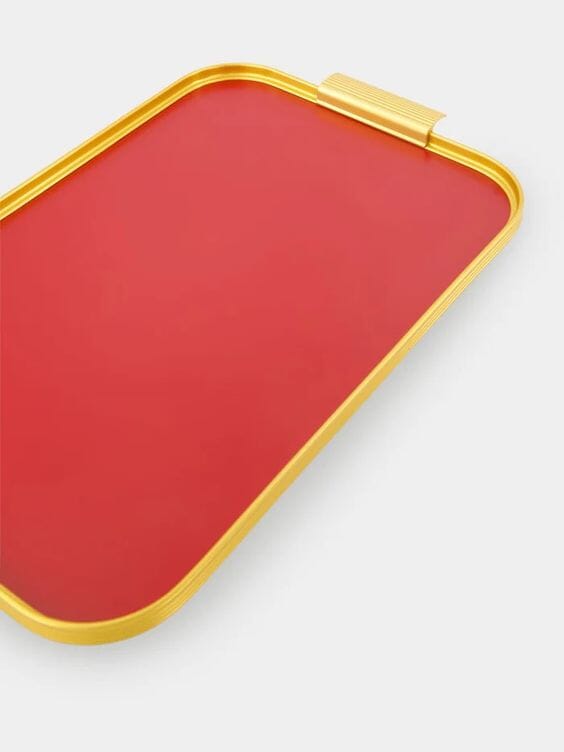 Red S18 Ribbed Tray