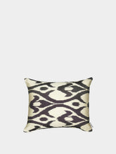 Les Ottomans Handmade Black Ikat Cushion