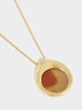 Panconesi Gold Dusk Red Agate Pendant