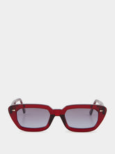 Ahlem Jeanne Sunglasses in Burgundy and Blue Gradient