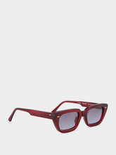 Ahlem Jeanne Sunglasses in Burgundy and Blue Gradient