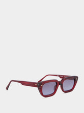 Ahlem Jeanne Sunglasses in Burgundy and Blue Gradient