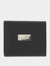 MM6 Maison Margiela Black Leather Numeric Tri-Fold Wallet