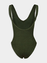 Hunza G Sadie Swimsuit in Metallic Khaki