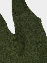 Hunza G Sadie Swimsuit in Metallic Khaki