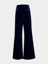 Paula Sam Poseidon Wide-Leg Velvet Pants