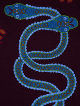 Paula Saphire Purple Hand-Embroidered Knitted Cape