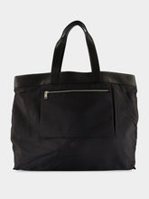 MM6 Maison Margiela Black Reverse Maxi Tote Bag with Leather Trim