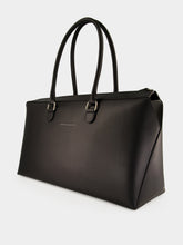 MM6 Maison Margiela Black Leather Bauletto Weekend Bag