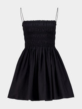 Matteau Black Shirred Bodice Mini Dress