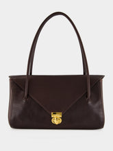 Marni Brown Leather E/W Shoulder Bag