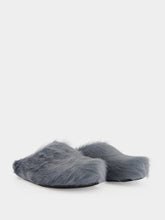 Marni Aquamarine Blue Calf Hair Fussbett Sabot