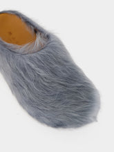 Marni Aquamarine Blue Calf Hair Fussbett Sabot
