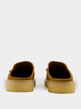 Marni Gold Brown Suede Sabot with Rubber Sole