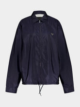 Prada Blue Re-Nylon Zip-Up Shirt