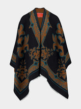 La DoubleJ Herald Black Wool-Silk Poncho