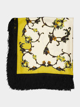 La DoubleJ Yellow Buttercup Reversible Fringed Silk Scarf