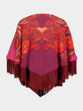 La DoubleJ Alchemy Placée Dark Red Satin Mini Poncho