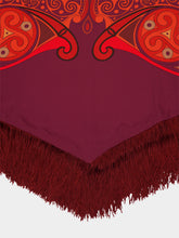 La DoubleJ Alchemy Placée Dark Red Satin Mini Poncho