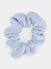 Hunza G Metallic Ice Blue Crinkle Scrunchie