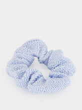 Hunza G Metallic Ice Blue Crinkle Scrunchie