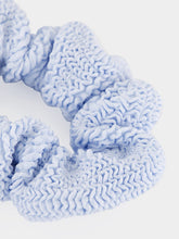 Hunza G Metallic Ice Blue Crinkle Scrunchie