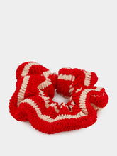 Hunza G Scrunchie Crinkle in Red and White Stripe