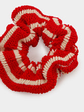 Hunza G Scrunchie Crinkle in Red and White Stripe