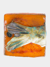 Studio Bongard 3D Sardine Tail Tile Sculpture in Orange