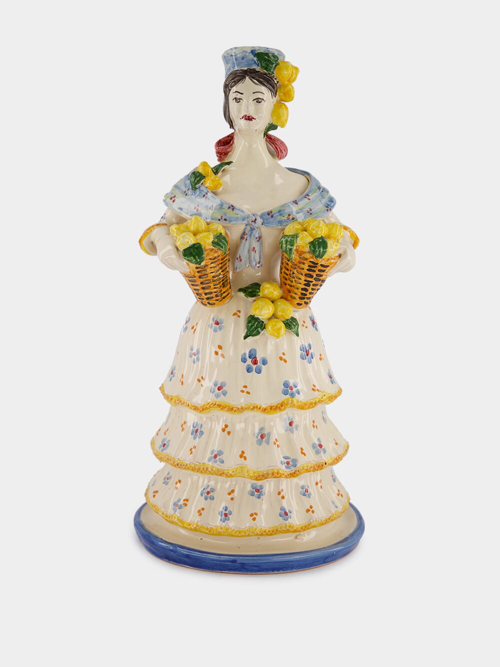 Lemon Woman Porcelain Candle Holder