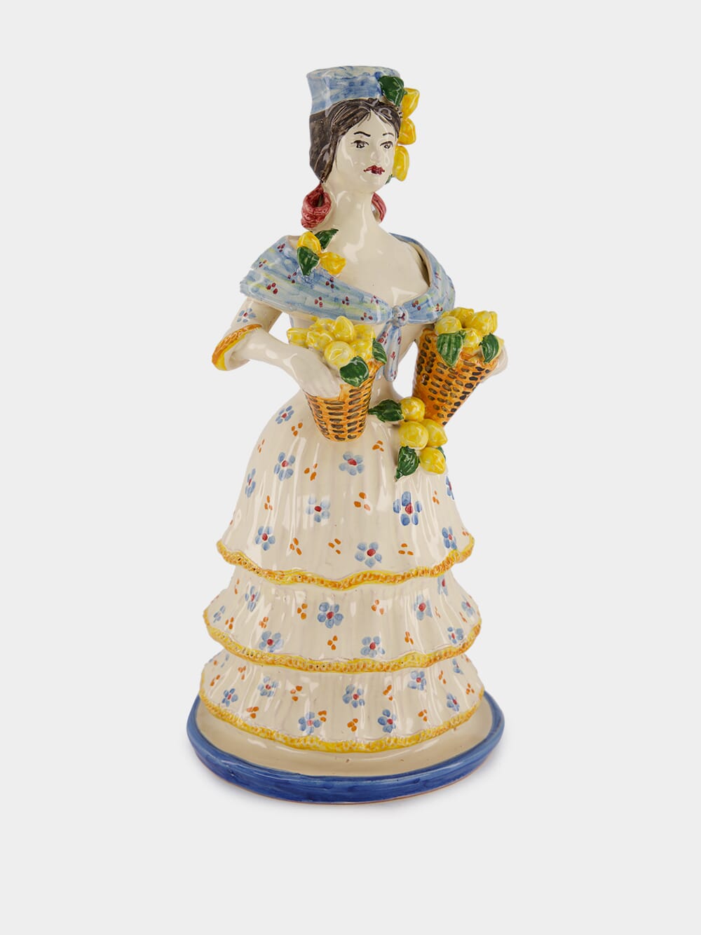 Lemon Woman Porcelain Candle Holder