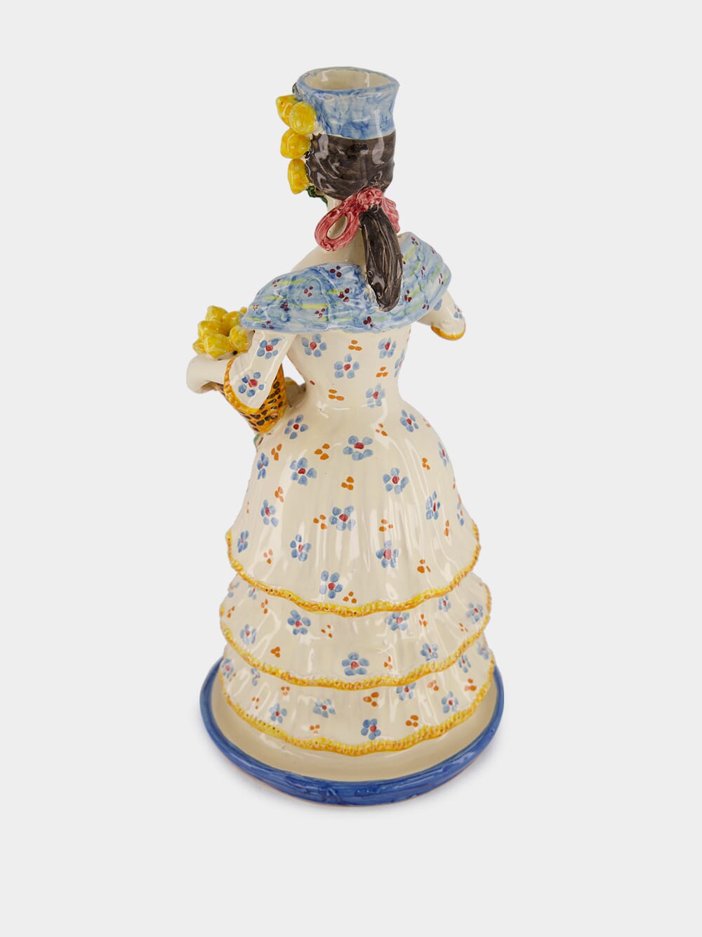 Lemon Woman Porcelain Candle Holder