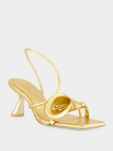 Cult Gaia Brass Ria Calla Lily Heeled Sandals
