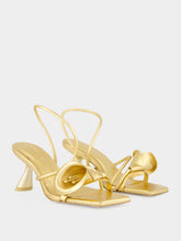 Cult Gaia Brass Ria Calla Lily Heeled Sandals