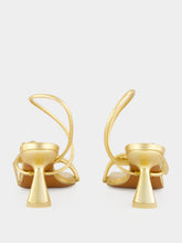 Cult Gaia Brass Ria Calla Lily Heeled Sandals