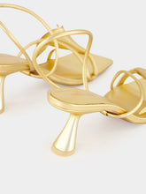 Cult Gaia Brass Ria Calla Lily Heeled Sandals
