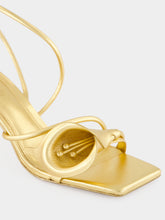 Cult Gaia Brass Ria Calla Lily Heeled Sandals