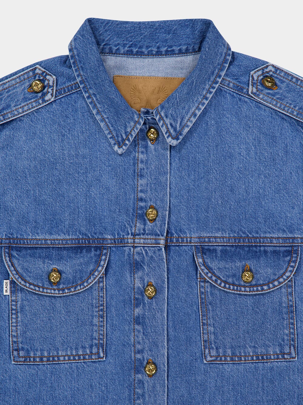 Blue Denim Sahariana Jacket