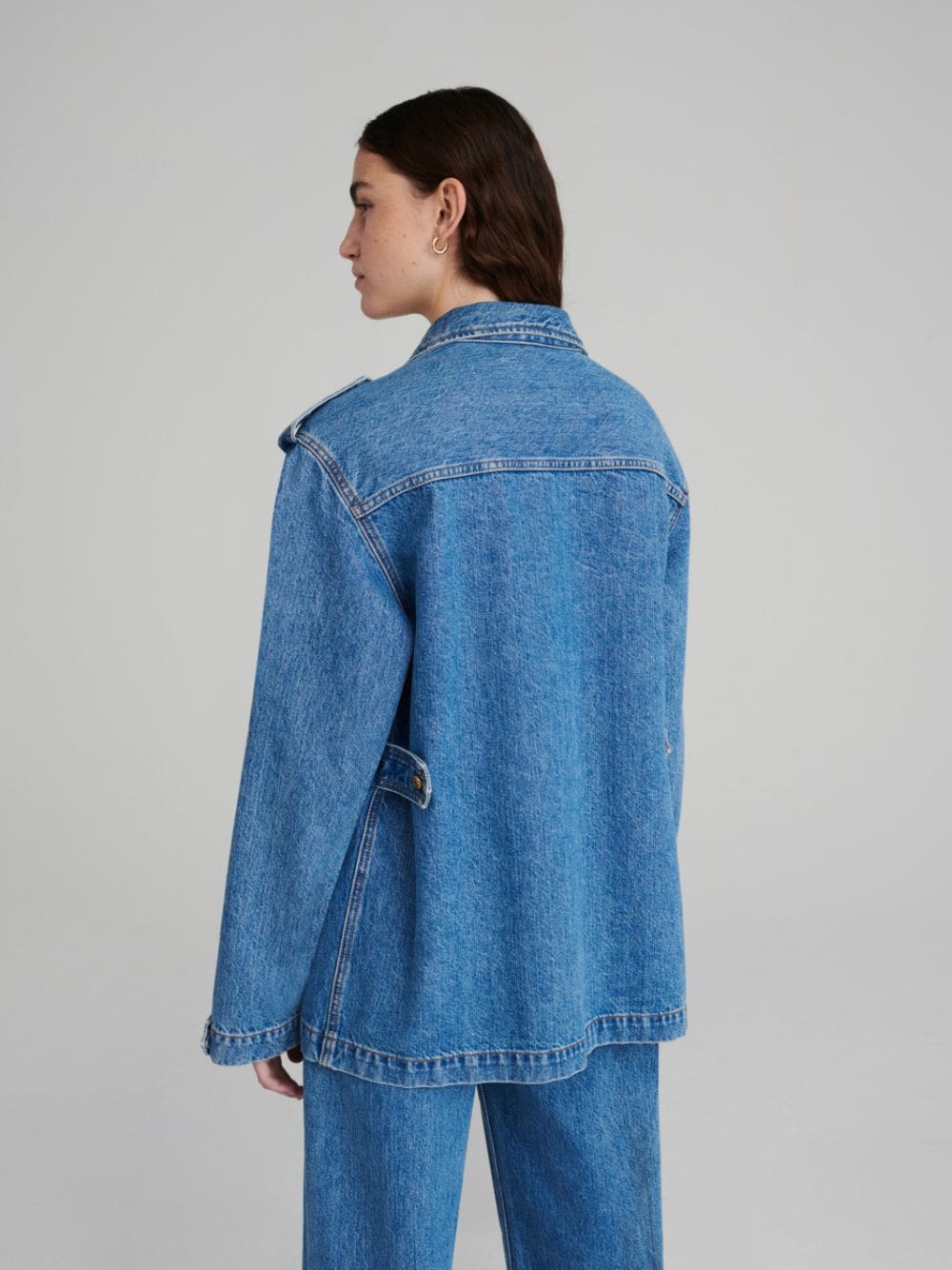 Blue Denim Sahariana Jacket