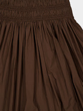 Matteau Chocolate Brown Shirred Maxi Dress