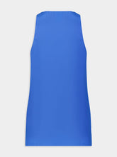 Paula Serena Blue Silk Tank-Top