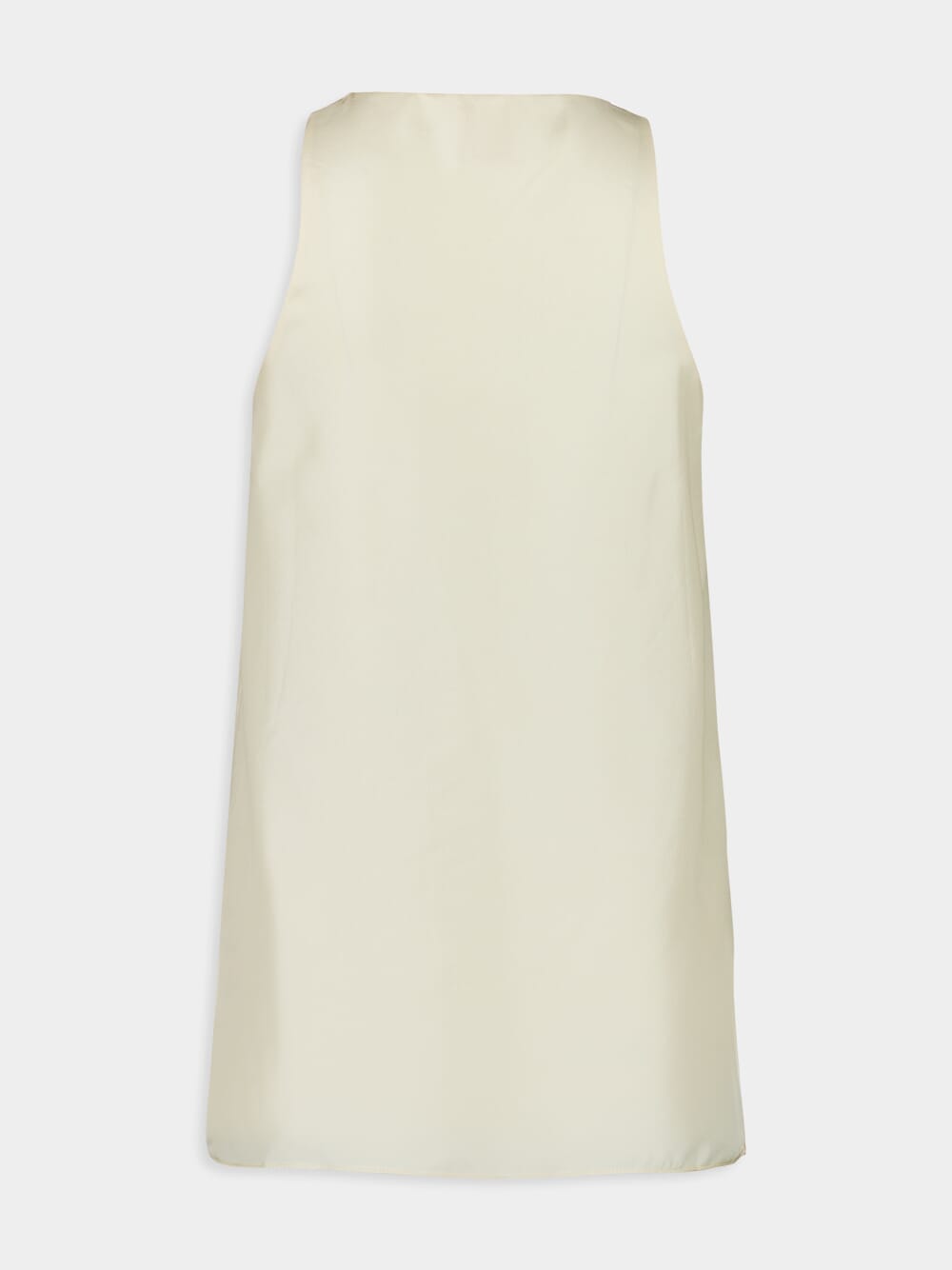 Serena Vanilla Custard the Web Silk Twill Tank-Top