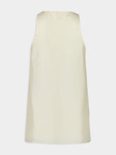 Paula Serena Vanilla Custard the Web Silk Twill Tank-Top