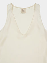 Paula Serena Cream Silk Tank-Top
