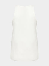 Paula Serena White Silk Tank-Top