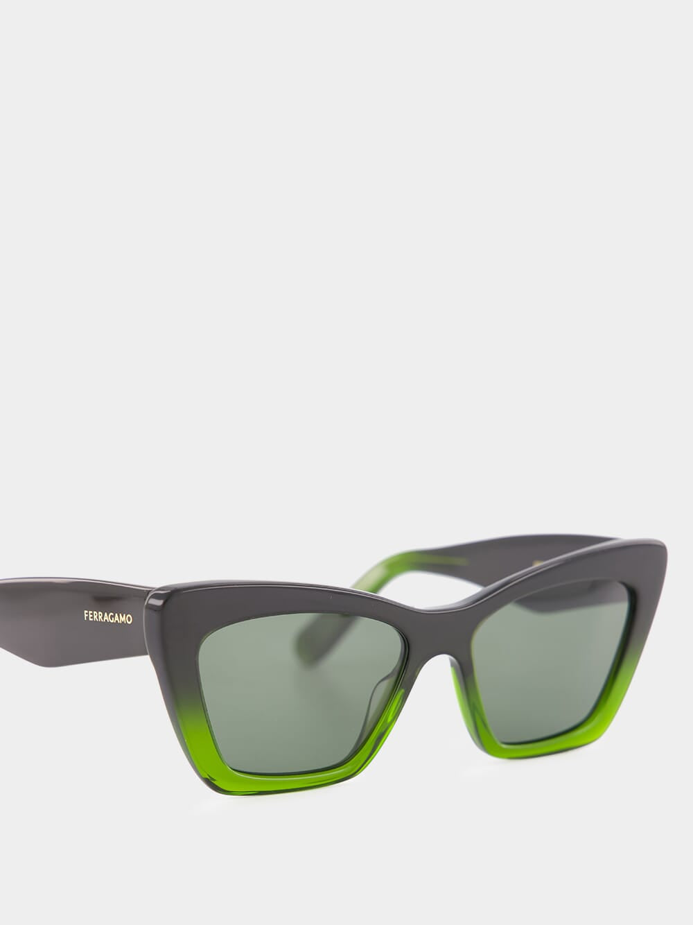 Gradient Green Cat-Eye Sunglasses