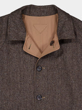 Prada Brown and Beige Reversible Buttoned Coat